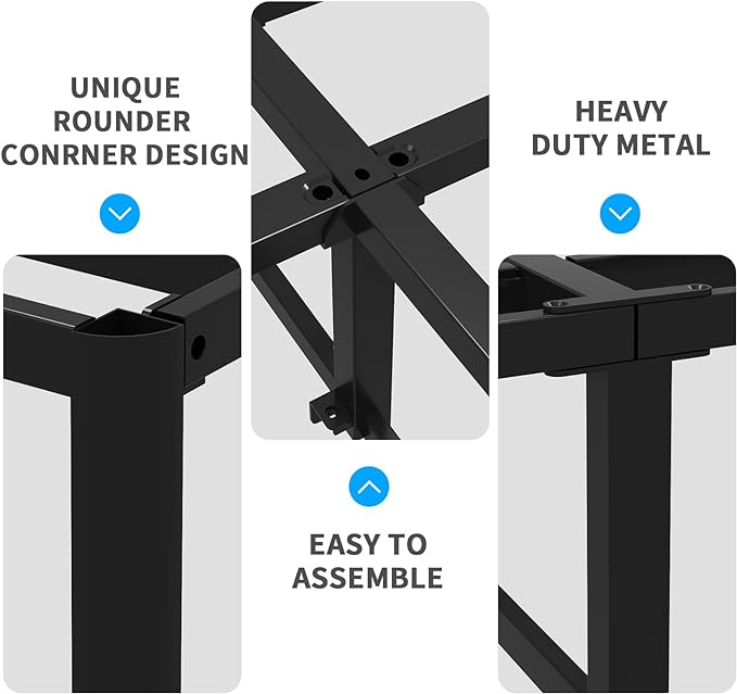 King Box Spring, 9 Inch Metal King Size Box Spring Only, Heavy Duty Metal Frame Mattress Foundation Support for 3000lbs, Easy Assembly, Noise Free, Non Slip