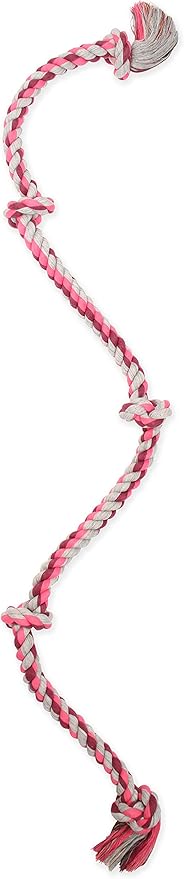 Mammoth Flossy Chews Color Rope Tug – Premium Cotton-Poly Tug Toy for Dogs – Interactive Dog Rope Toy – Tug Dog Chew Toy-Mewly Pet