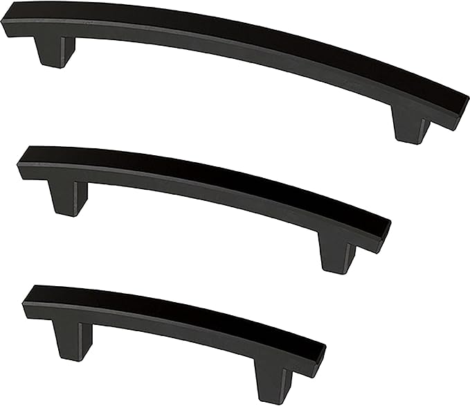 Franklin Brass (10-Pack) – Matte Black Cabinet Handles, 3 Inch Hole Center, Pulls for Drawers, Kitchen Cabinet Door, Dressers | Pierce