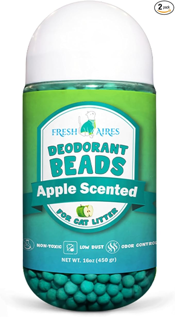 Deodorant Beads - Area Deodorizer for Cat Litter Boxes, Low-Dust, Non-Toxic, Superior Odor Control, Pet-Safe, Cleaner Air-Mewly Pet