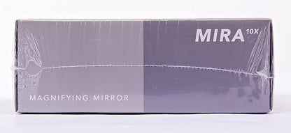Fancii 10X Magnifying Lighted Makeup Mirror - Daylight LED Vanity Mirror - Compact, Cordless, Locking Suction, 6.5" Wide, 360 Rotation, Portable Illuminated Bathroom Mirror (Square)