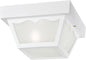 Westinghouse 6697500 Traditional One-Light Outdoor Flush-Mount Fixture, White Finish on Polypropylene, Frosted Glass Panels