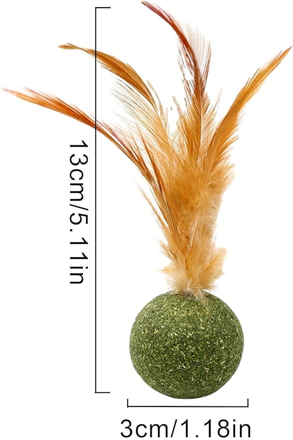 5 Pieces of Catnip Toys Ideal Catnip Ball to Stimulate Cat Exercising and Interacting Toys for Cats-Mewly Pet