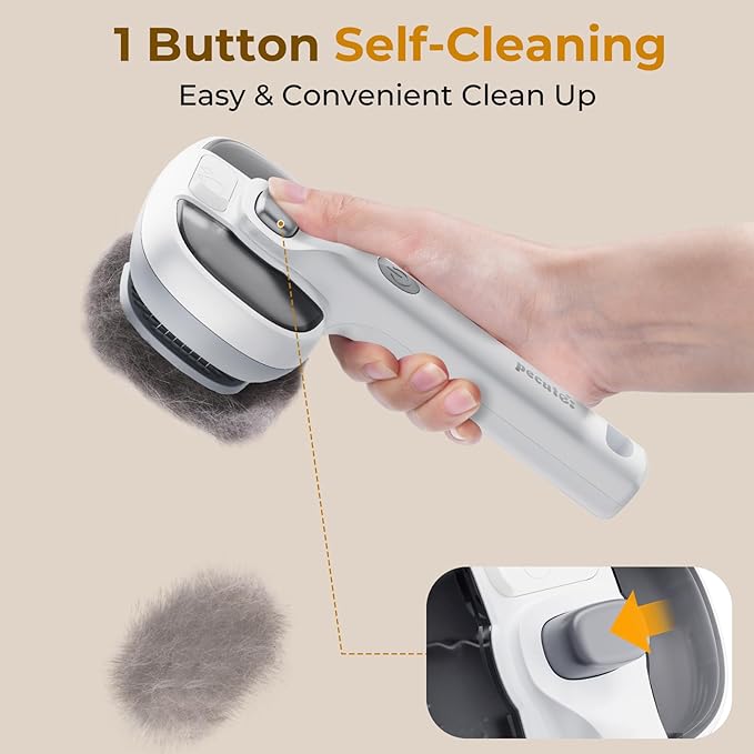 Pecute Steam Cat Brush, Self-Cleaning Cat Steam Brush with 2 Water Spray Modes, Large Capacity Tank, Dog Brush for Shedding Massaging Grooming, Cool Mist Only-Mewly Pet