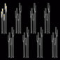 8pcs 5 Arm Floor Candelabra,Acrylic Floor Candle Holder for Wedding Centerpiece Tall Clear Candle Holders for Ceremony Birthday Party Home Decoration Fit 0.8 LED Candles