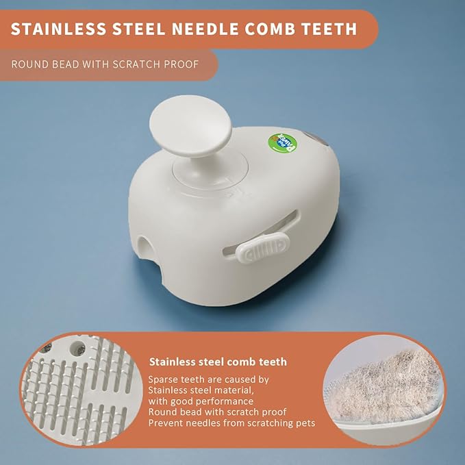 Cat Steam Brush for Shedding, 4 in 1 Rechargeable Steam Brush for Cats and Dogs, Anti-Static, Massage, Cleaning, Shedding & Combing All In One!-Mewly Pet