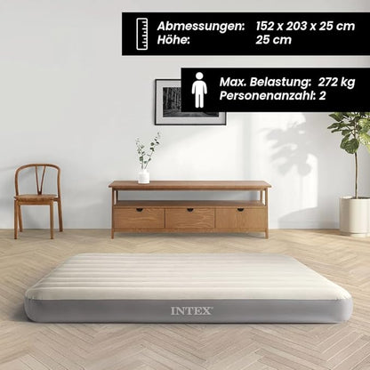 Intex Unisex's Queen Dura-Beam Series Single High Airbed, Taupe/Grey, One Size