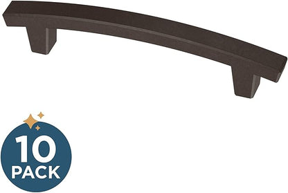 Franklin Brass (5-Pack) – Deep Bronze Cabinet Handles, 4 Inch Hole Center, Pulls for Drawers, Kitchen Cabinet Door, Dressers | Pierce