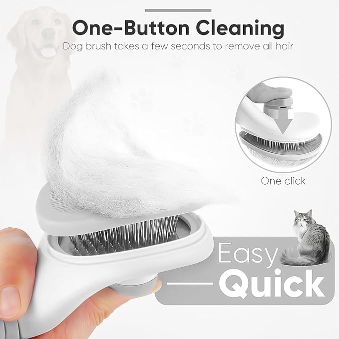 Namylya Cat Brush for Shedding & Grooming – Slicker Brush for Dogs and Cats with Long Hair – Removes Tangles, Mats & Loose Fur-Mewly Pet