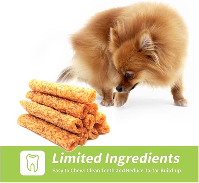 Chicken Dog Chew Sticks, Puffed Human Grade Dog Treat Sticks, Rawhide Alternative, Easy to Digest 10pcs/Pack-Mewly Pet