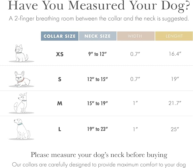 Cupertino Dog Collars, Harnesses & Leashes Made from Vegan Leather with Dog Tracker Device Holder Adjustable Dog Collar - Color Blue, Medium-Mewly Pet