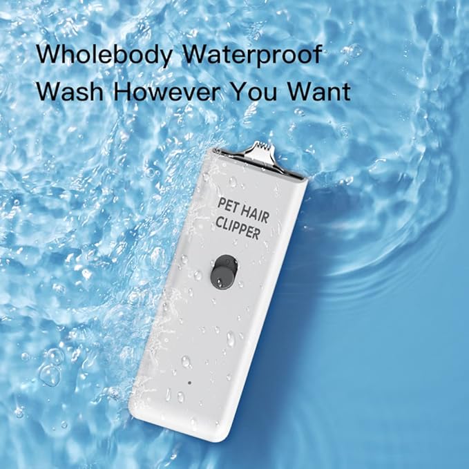 Feet Hair Trimmer, Dog Clippers,Quiet Washable USB Rechargeable Cordless Dog Grooming Kit,Electric Pets Hair Trimmers Shaver Shears for Dogs and Cats White-Mewly Pet