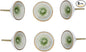 Perilla Home Set of 6 Marrakesh Knob Ceramic Decorative Round Knobs for Home Kitchen Cabinet Hardware Cupboard Glass Door Dresser Wardrobe and Drawer Pulls (Light Green)