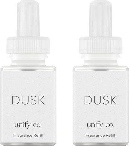 Pura & Unify Co. Home Scent Refill - Smart Home Air Diffuser - Up to 120-Hours of Luxury Fragrance per Refill - Home Essential - Clean & Safe Diffuser Fragrance - 2 Pack, Dusk