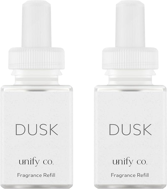 Pura & Unify Co. Home Scent Refill - Smart Home Air Diffuser - Up to 120-Hours of Luxury Fragrance per Refill - Home Essential - Clean & Safe Diffuser Fragrance - 2 Pack, Dusk