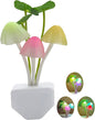 Smart Dusk to Dawn Sensor Led Night Light, 0.6W Multi-Color Changing Plug-in Mushroom Dream Bed Nightlight, Funny Energy Efficient Wall Lamp Flower Novelty Gifts for Nursery, Baby, Kids, Adults