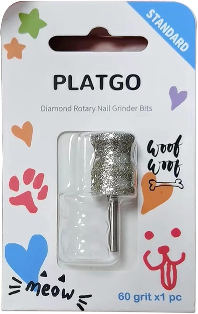 Diamond Dremel Dog Nail Grinder Attachment, Diamond Rotory Bit for Dogs&Pets Nail Care, 1/8'' Pet Nail Grinder Wheel Work with Dremel Sanding Drums for Animals Nail Care & Home Grinder Tools, FlashA-Mewly Pet