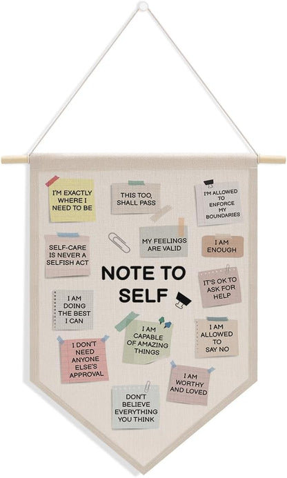 Therapy Office Decor Teacher Desk Must Haves Canvas Hanging Pennant Flag Banner Wall Sign Gift for Nursery Bedroom Playroom Game Room Front Door
