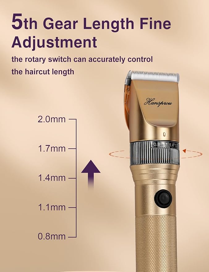 Dog Grooming Clippers, Professional Dog Clipper for Thick Coat 12V Plug-in Pet Trimmer High Power Pet Clippers Low Noise with Guard Combs Brush for Dogs Cats and Other Animal-Mewly Pet