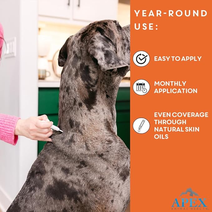 Apex Plus Flea and Tick Prevention for Dogs | Small (5-22 lbs) | 6-Month Supply | Dog Flea and Tick Treatment | 24-Hour Activation, Waterproof, 30-Day Protection-Mewly Pet