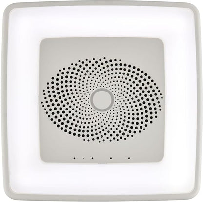 Broan-NuTone VC110CCT Sensonic Alexa Voice Controlled Smart Exhaust Fan with Dimmable LED Light and Bluetooth Speakers, 110 CFM,White, 13.25"x13.25"x5.75"