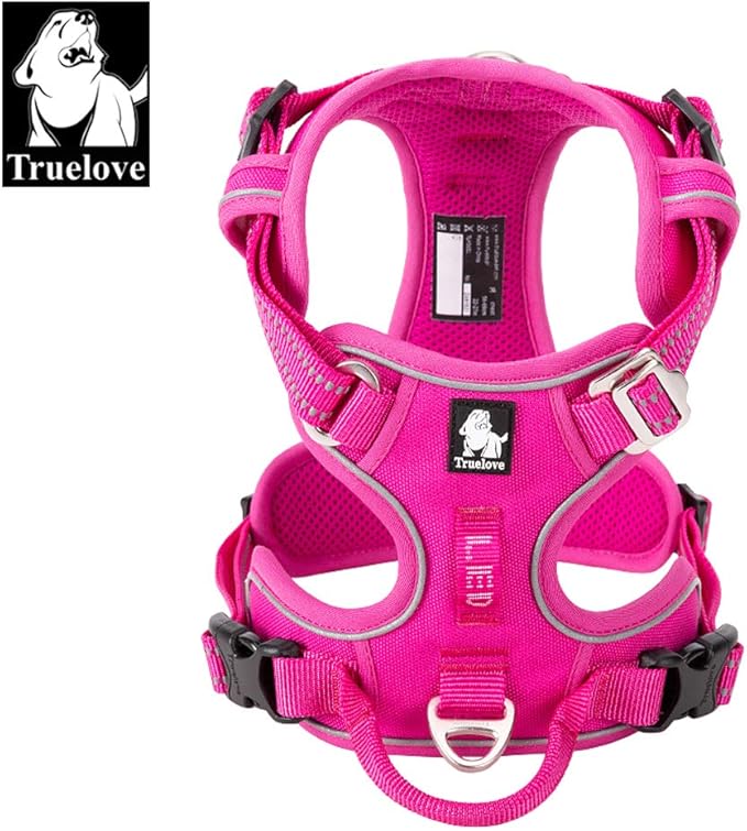 TRUE LOVE Dog Harness No Pull Nylon Reflective Pet Harness Adjustable Comfortable Control Step-in Brilliant Colors Truelove TLH56512-Mewly Pet
