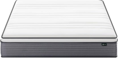 ZINUS 10 Inch True Support Hybrid Mattress [New Version], Queen, Fiberglass Free, Medium Feel, Motion Isolation, Certified Safe Foams & Fabric, Mattress in A Box