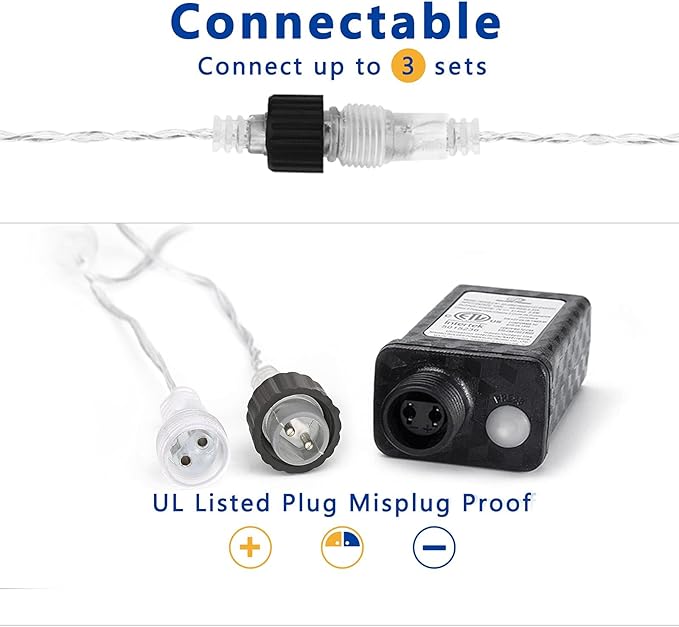 Joomer Christmas Lights Outdoor, 11.8 inch 10 Tubes 240 LED Meteor Shower Lights, LED Snow Falling Icicle Cascading Light with Timer Waterproof and Connectable for Christmas Decoration (Green)