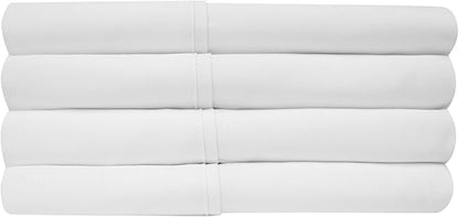 Twin XL Size Bed Sheets - 4 Piece 1500 Supreme Collection Fine Brushed Microfiber Deep Pocket Twin X-Large Sheet Set Bedding - 1 EXTRA PILLOW CASES, GREAT VALUE, Twin XL, White