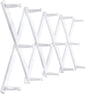 SKOLOO Hat Rack for Wall with 14 Hooks, Solid Wooden, Modern, Expandable Coat Rack Wall Mount for Coats, Hats, Bags, Baseball Caps, White