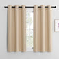 NICETOWN Room Darkening Draperies Window Curtain Panels, Thermal Insulated Grommet Room Darkening Curtains for Bedroom (Biscotti Beige, 2 Panels, W42 x L48 -inch)