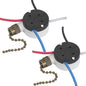 2PS Ceiling Fan Switch Zing Ear ZE-208s E89885 3 Speed 4 Wire Pull Chain Switch Fan Light Switches Replacement Part with 4 Pre-Installed Wires(Bronze Chain)