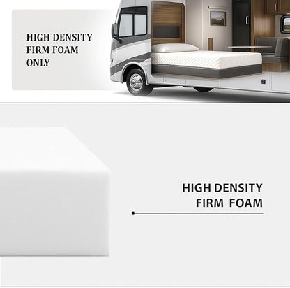 Foamma 8” x 38” x 80” Truck, Camper, RV High-Density Bunk Mattress Topper Foam Replacement, Made in USA, Comfortable, Travel Trailer, CertiPUR-US Certified, Cover Not Included