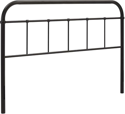 Modway Serena Rustic Farmhouse Style Steel Metal Queen Headboard Size in Brown,