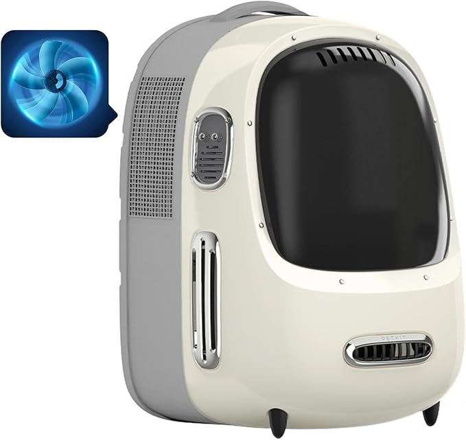 PETKIT Cat Backpack Carrier with Inbuilt Fan & Light, Airline-Approved Pet Backpack Bubble for Kitty Small Dog, Detachable Dog Backpack with Padded Strap for Travel, Hiking, Walking & Outdoor-Mewly Pet