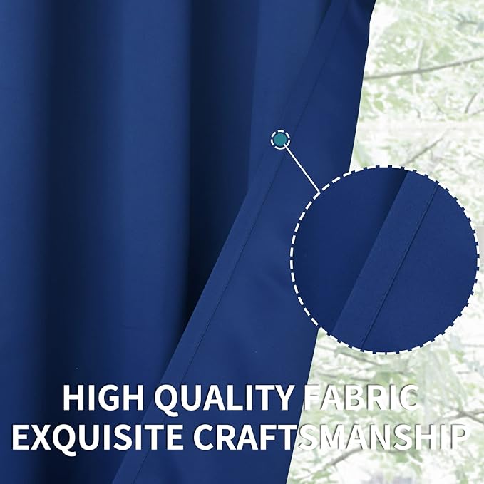 BGment Blackout Curtains for Bedroom 63 Inch Length 2 Panels Set, Room Darkening Sunlight Blocking Thermal Insulated Grommet Window Drapes, Each Panel 42 Inch Wide, Royal Blue