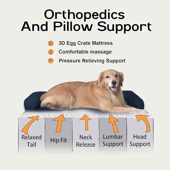 Small Dog Bed Waterproof Orthopedic Dog Beds for Medium Sized Dogs Comfy Pet Cat Bed with Sides, Washable Removable Cover-Mewly Pet