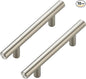 JOY DECOR 10 Pack Cabinet Handles, Brushed Nickel Cabinet Pulls, 3 in Hole Center Kitchen Cabinet Handles, Stainless Steel T Bar Handles for Dresser Drawers