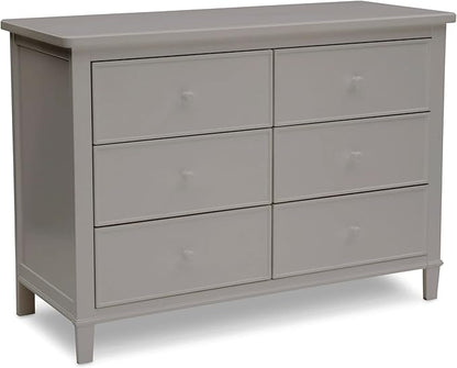 Delta Children Haven 6 Drawer Dresser with Interlocking Drawers - Greenguard Gold Certified, Grey
