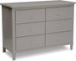 Delta Children Haven 6 Drawer Dresser with Interlocking Drawers - Greenguard Gold Certified, Grey