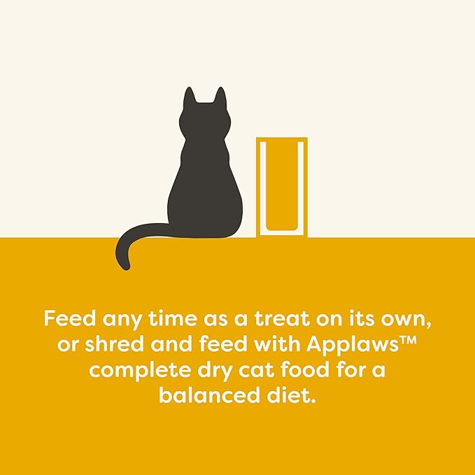 Applaws Natural Cat Treats, Grain-Free, High-Protein Whole Chicken & Rosemary Loins, Single-Ingredient Healthy Snack for Cats (12 x 1.06 oz Loins)-Mewly Pet