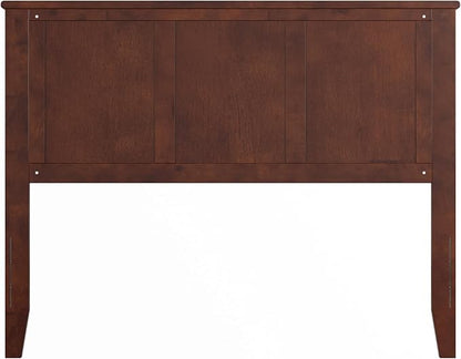 AFI, Madison Full Solid Wood Panel Headboard with Attachable Charger, Walnut