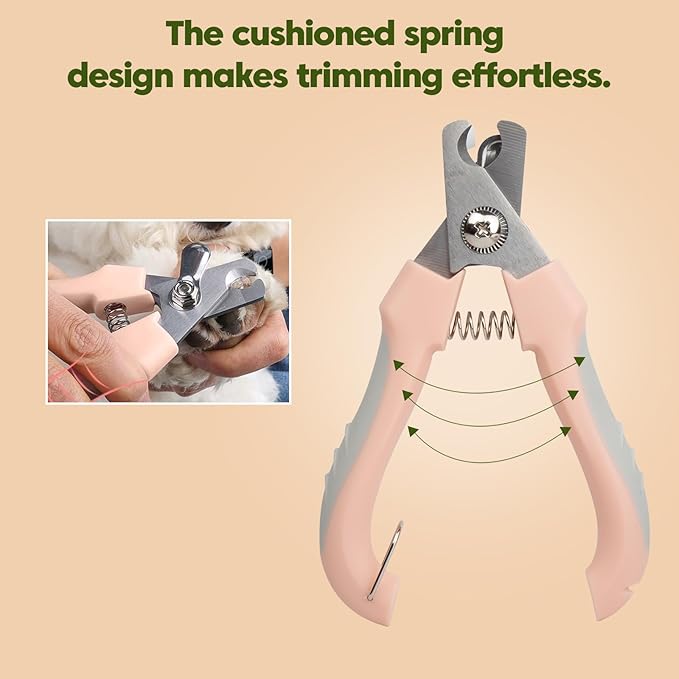 Self-Cleaning Cat Brush with Cat Nail Clipper 2-Pieces Set, Daily Cleaning Grooming Kit for Small and Medium-sized Dogs and Cats, Designed to Remove Shedding Fur and Trim Sharp Claws of Your Pets-Mewly Pet