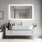 Wall-Mounted LED Square Bathroom Mirror, Makeup Mirror (36 inches x 24 inches,) 3 Color Stepless Dimmable Memory Bathroom Vanity Mirror with Lights CRI90+ 3000-6400K Smart Mirror with Touch