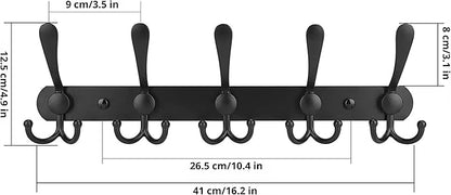 GlazieVault Coat Rack Wall Mount - Stainless Steel Coat Rack (2 Pack) - Heavy Duty Coat Hooks Wall Mounted - Hanger for Hat Towel Robes Jacket Clothes for Bathroom Entryway