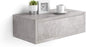 Mobili Fiver, Riccardo Floating nightstand, Concrete Effect, Grey, Made in Italy