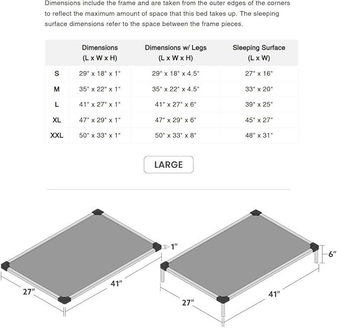 K9 Ballistics Chew Proof Armored Padded Dog Crate Bed, Virtually Indestructible, Legs Included (Obsidian Black, Large (41" L x 27" W x 5" H))-Mewly Pet