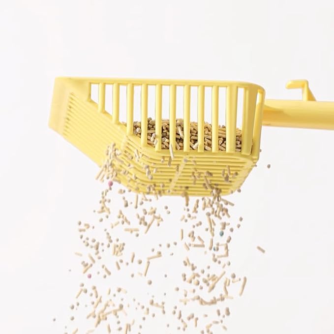 Cat Scooper for Litter Box, Cat Litter Scoop, Kitty Litter Scoop, Cat Poop Collector, All in One Litter Scoop Pet Litter Sifter (White)-Mewly Pet