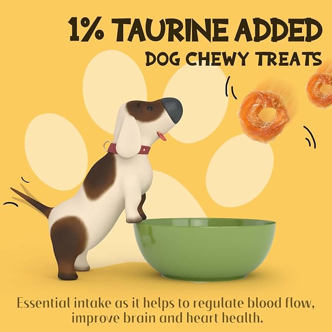 ASMPET Dog Treats Chews, Chicken Rings, Soft Chewy Snacks for Training Rewards 10.6 oz-Mewly Pet