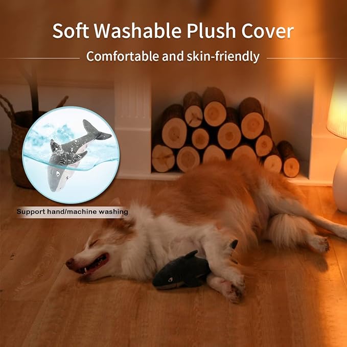 Interactive Dog Toys,Flopping Fish Dog Toys for Large/Medium/Small Dogs,Squeaky Plush Dog/Puppy Toys,Touch Activated-Mewly Pet